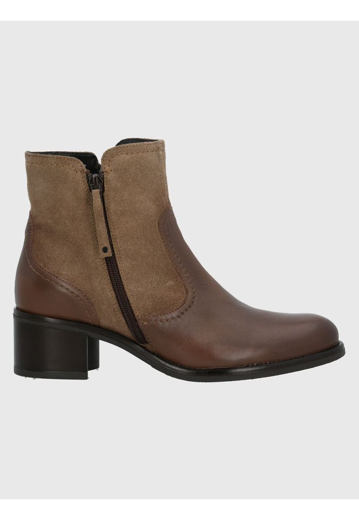 Botín Cuero Mujer Ellee Taupe-1