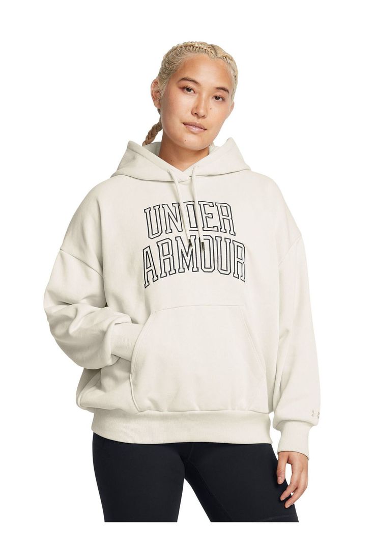 Polerón Oversize UA Icon para mujer Blanco-3