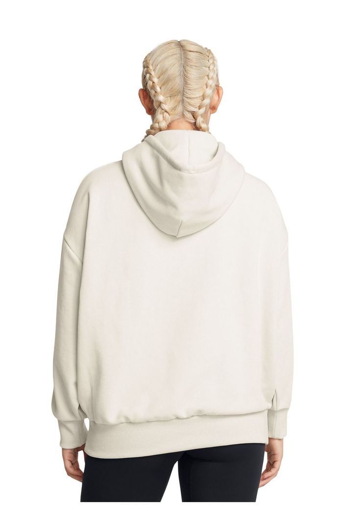 Polerón Oversize UA Icon para mujer Blanco-4