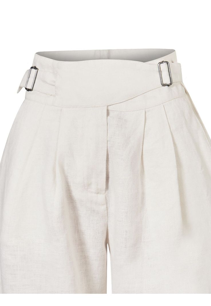 Pantalón Lino Orgánico Beige Ava Mujer -3