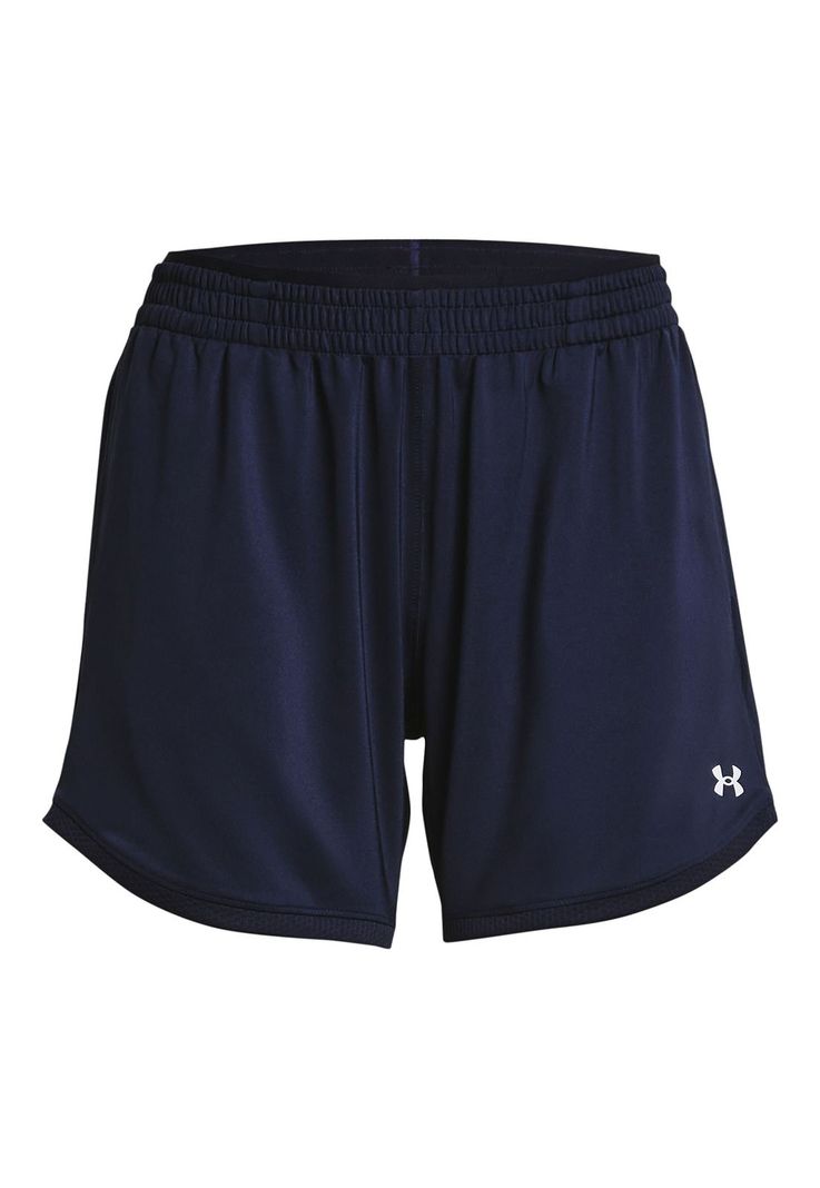 Shorts UA Knit para Mujer Azul Marino-0