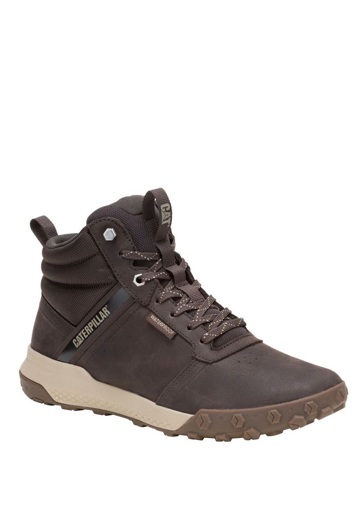 Botin Impermeable Cuero Hombre Hex Ready Mid Café-0