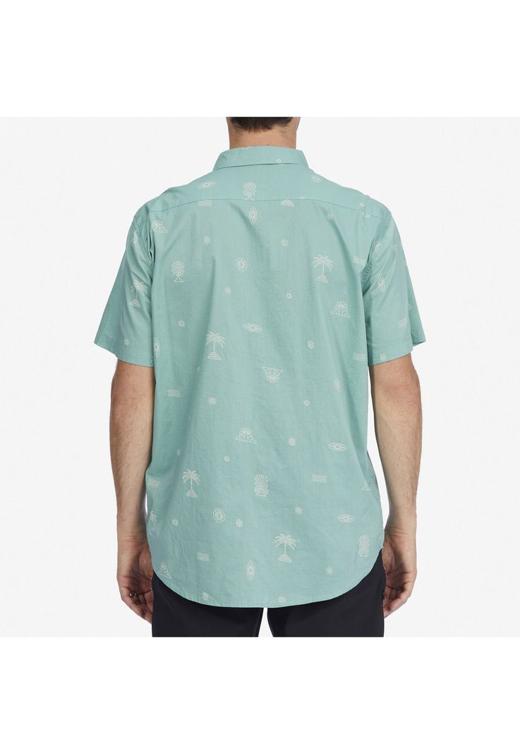 Camisa M/C Sundays Mini Ss Wv Turquesa Hombre-1