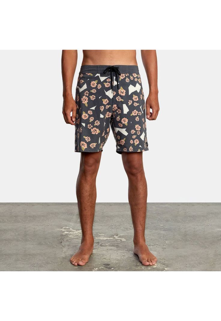Traje De Baño Hombre Pop Flower Trun Negro-1