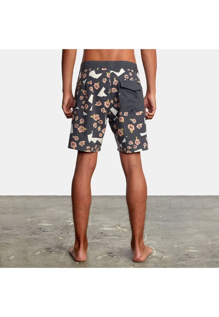 Traje De Baño Hombre Pop Flower Trun Negro-2