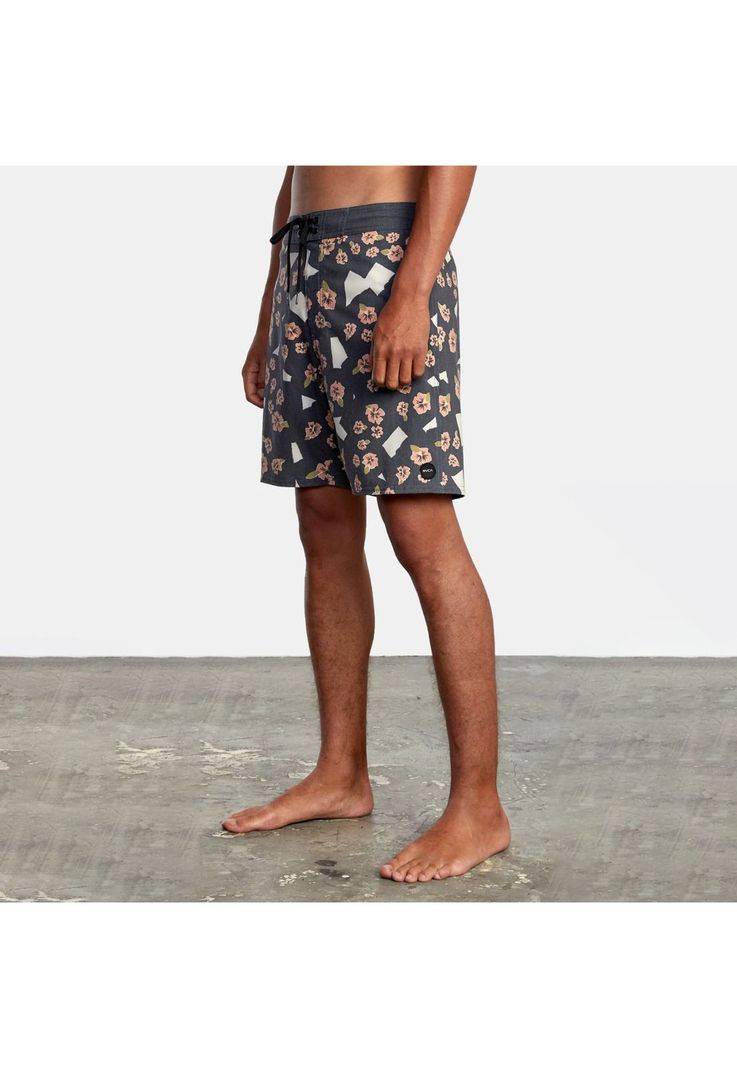 Traje De Baño Hombre Pop Flower Trun Negro-4