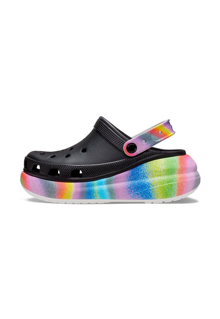 Zueco Mujer Crush Spray Dye Clog Negro-1