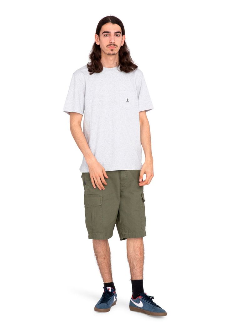 Polera Manga Corta Hombre Basic Pocket Gris-3