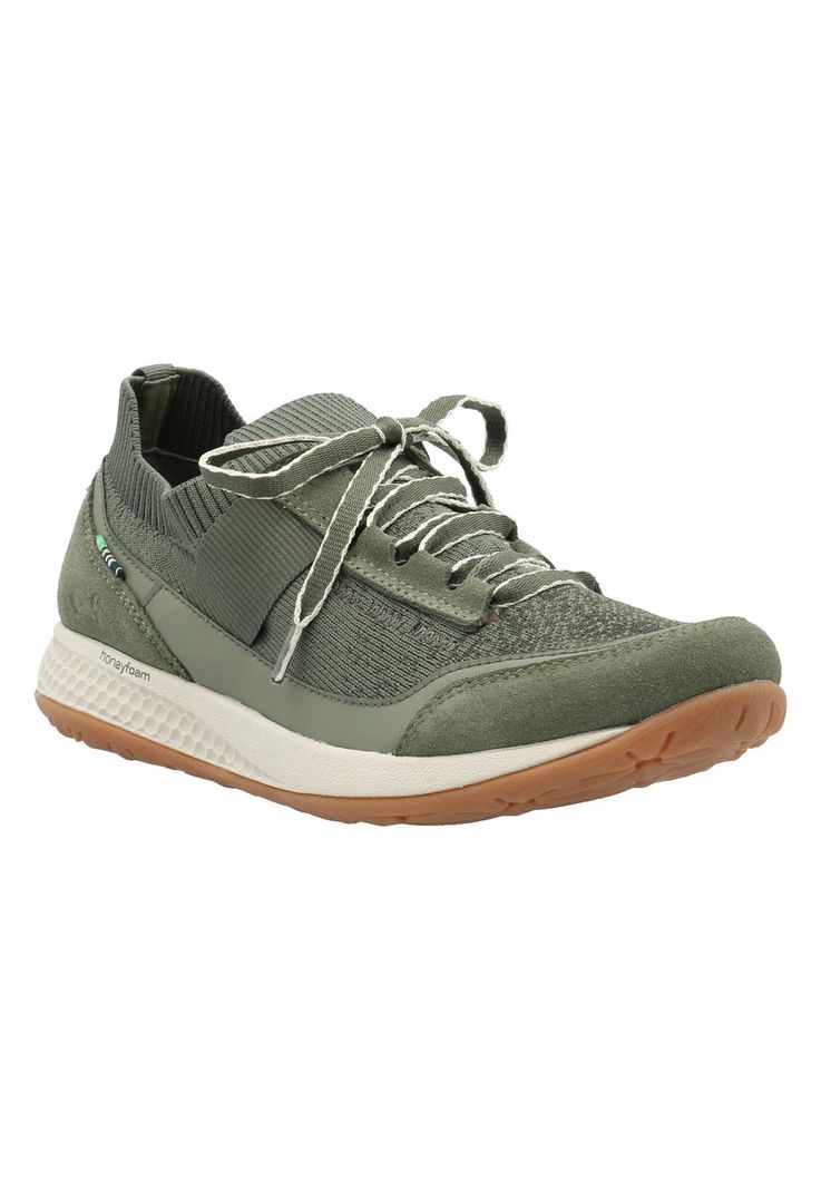 Zapatilla Mujer Amber Verde Musgo -1