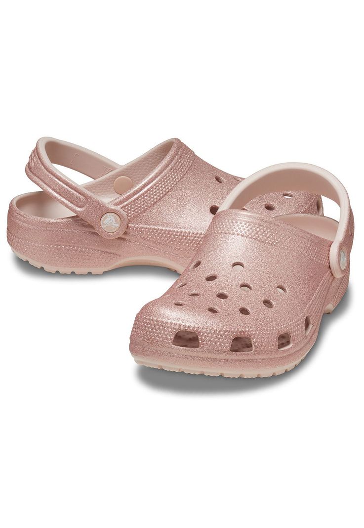 Zueco Crocs Mujer Classic Glitter Clog Rosado-3