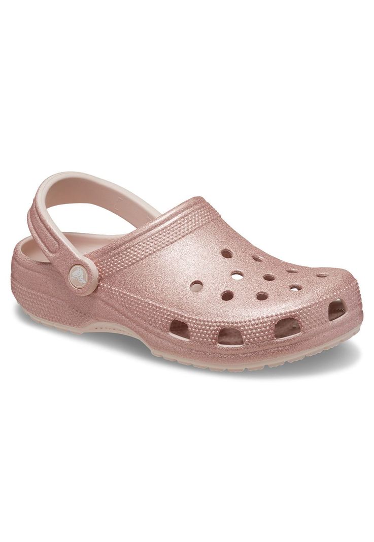 Zueco Crocs Mujer Classic Glitter Clog Rosado-6