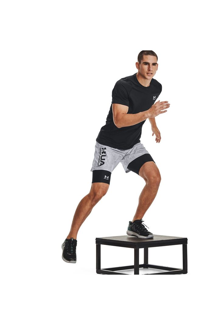 Shorts largos HeatGear® para hombre Negro-6