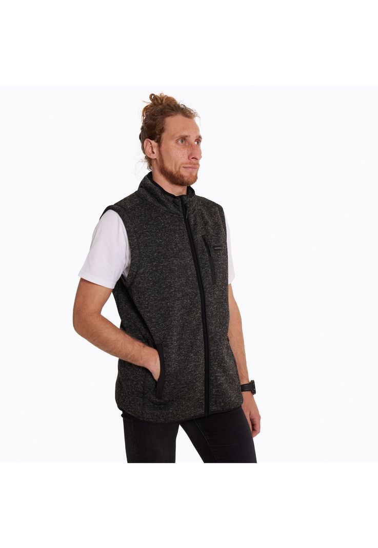Polar Sin Mangas Hombre Campbell Knitted Negro-0