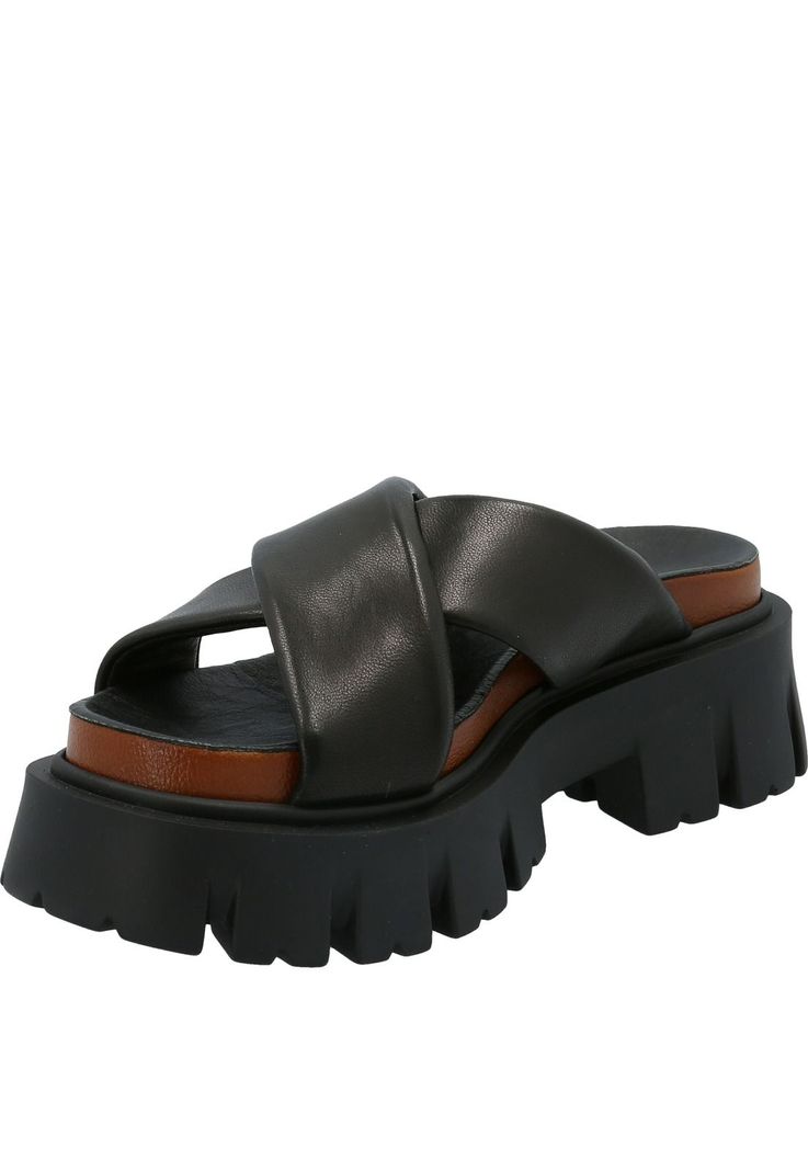 Sandalia Cuero Mujer Julie H4 Negro Hush Puppies