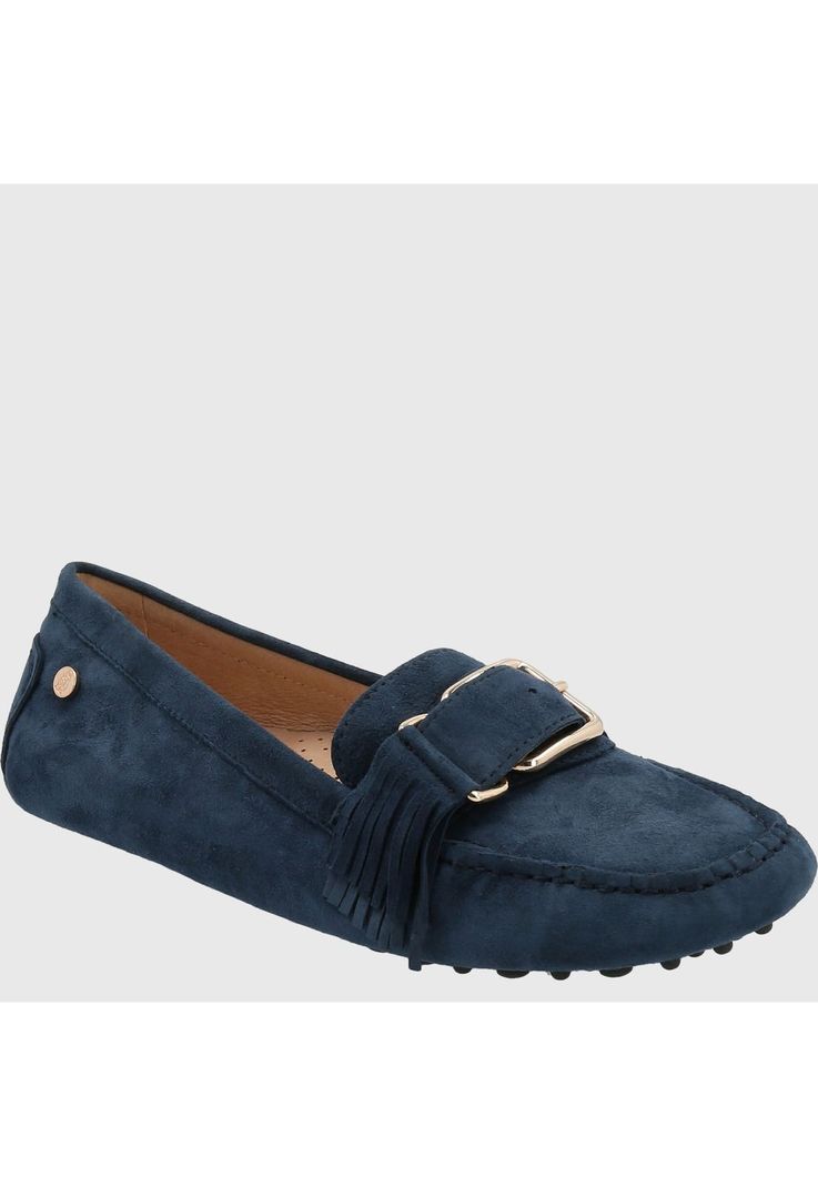 Mocasín Cuero Mujer Ruby Azul