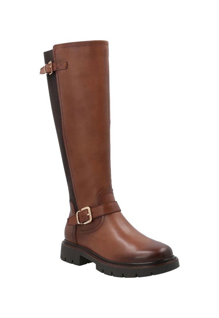 Bota Cuero Mujer Landd Café-1