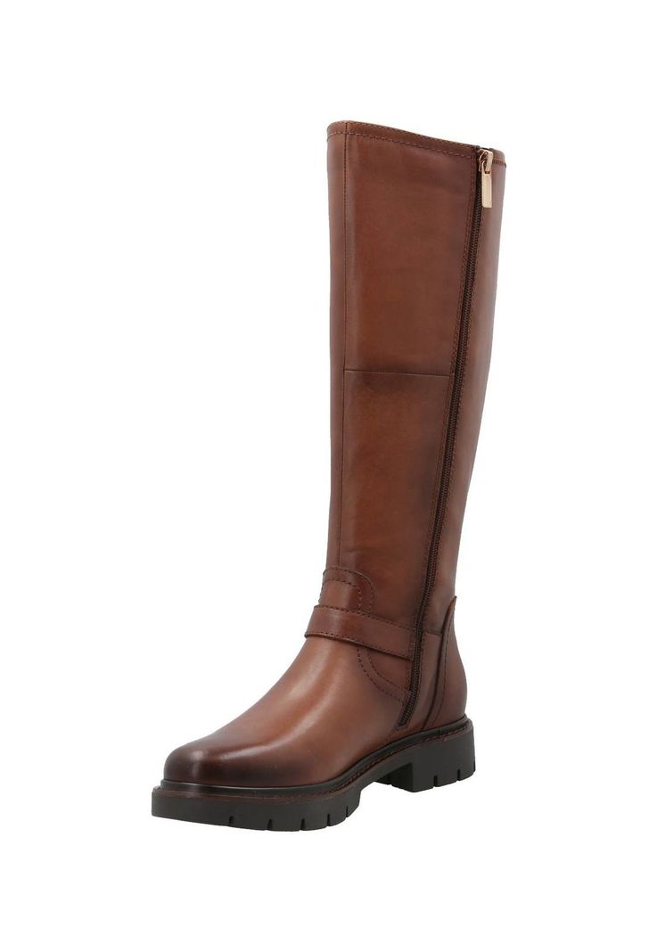 Bota Cuero Mujer Landd Café-4
