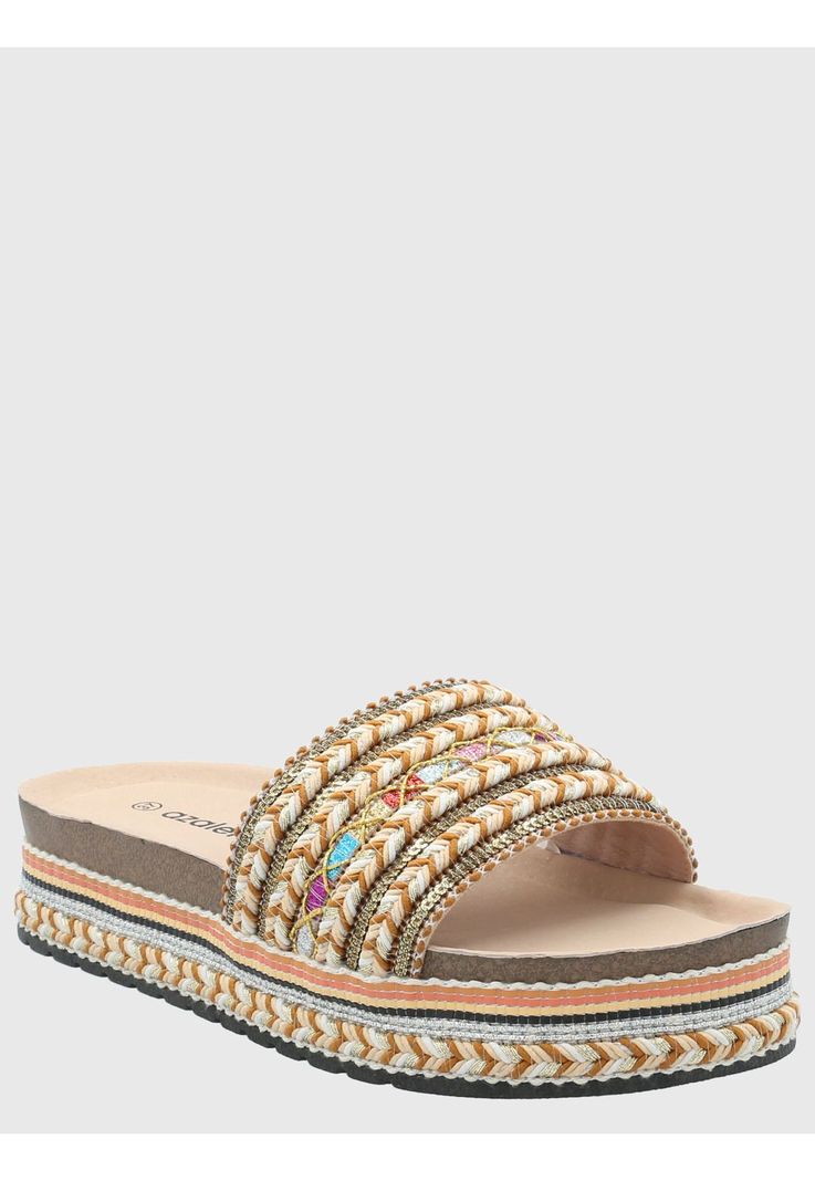 Sandalia Mujer Ennio Beige Multi -0
