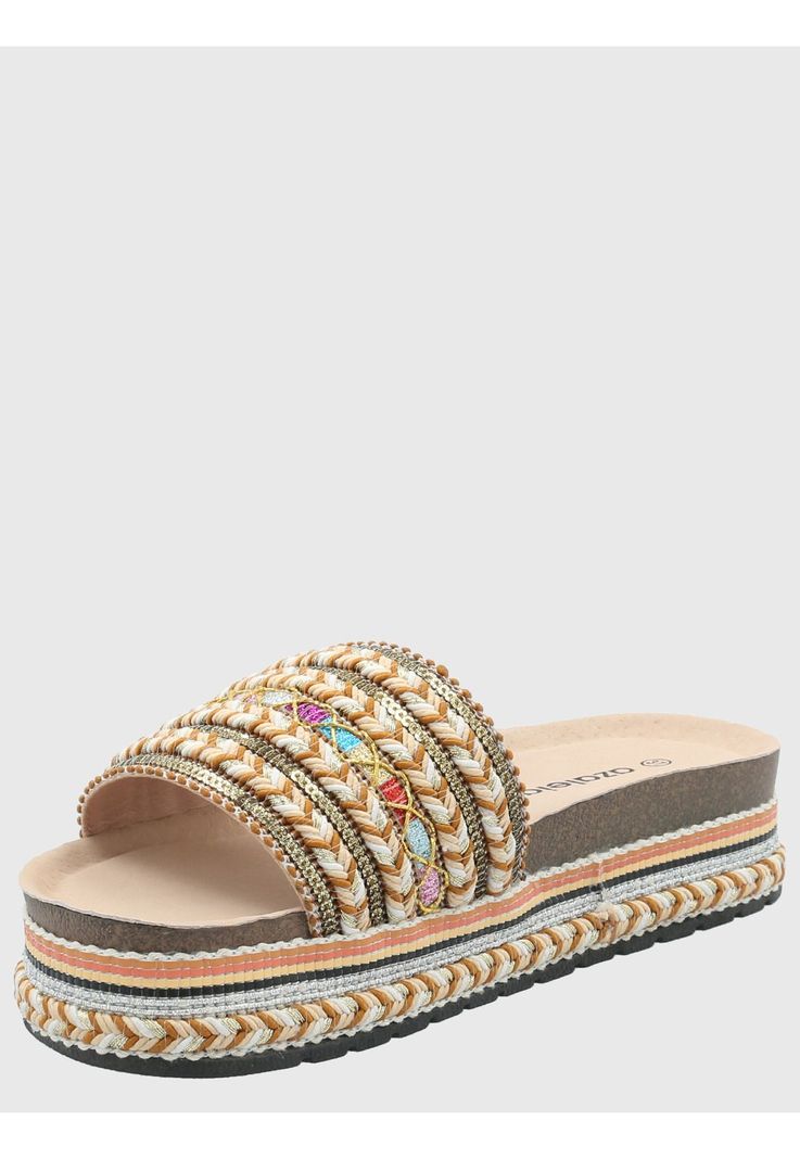 Sandalia Mujer Ennio Beige Multi -4