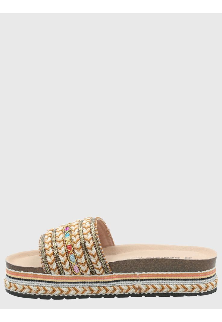 Sandalia Mujer Ennio Beige Multi -5