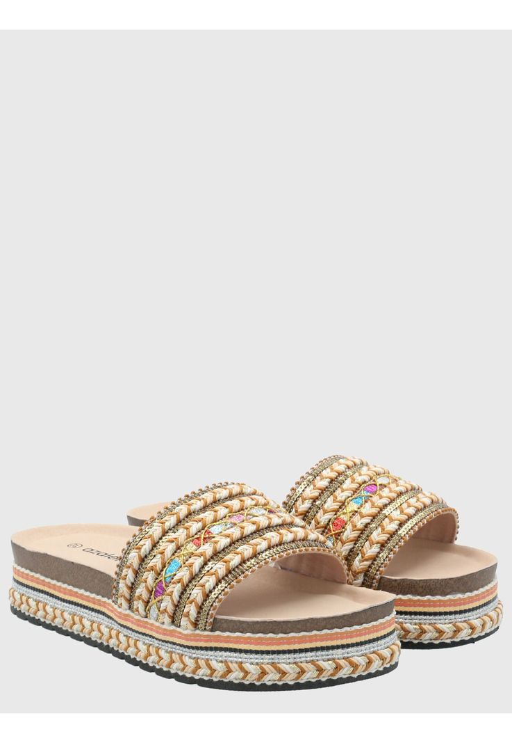 Sandalia Mujer Ennio Beige Multi -7