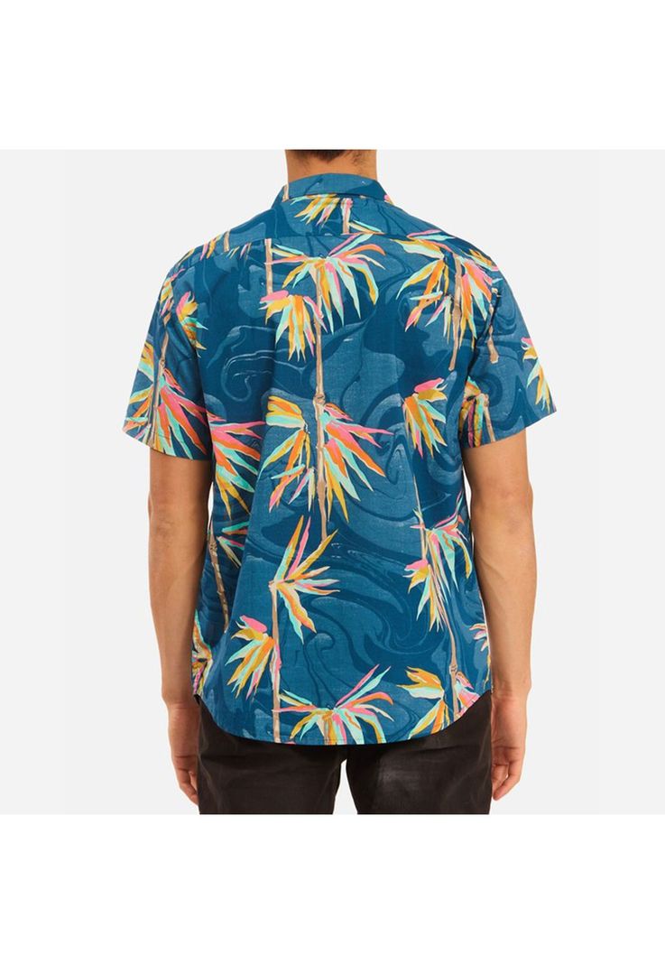 Camisa M/C Hombre Sundays Floral Azul-2