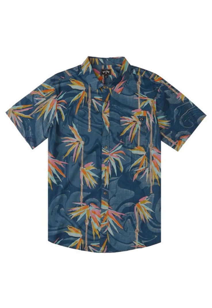 Camisa M/C Hombre Sundays Floral Azul-4
