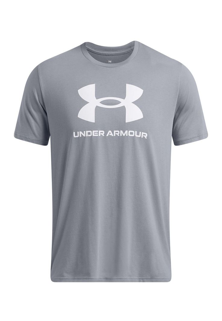 Polera manga corta UA logo hombre GRIS-0