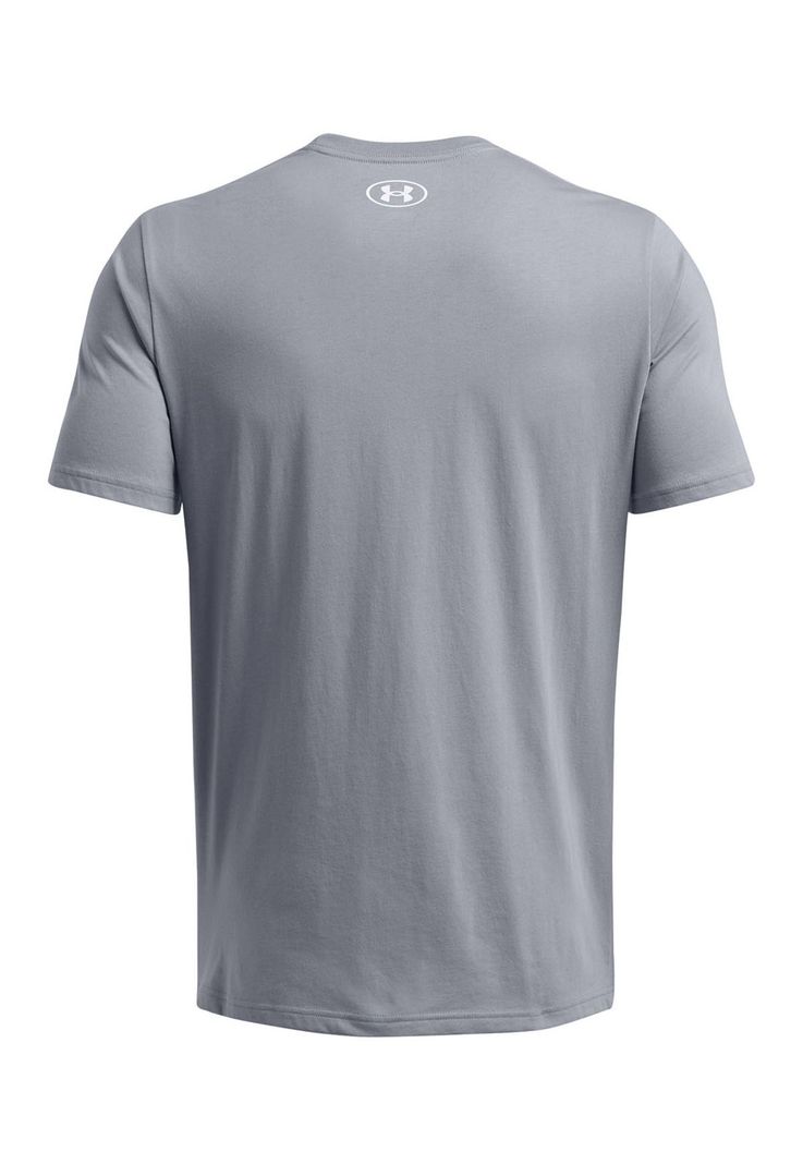 Polera manga corta UA logo hombre GRIS-1