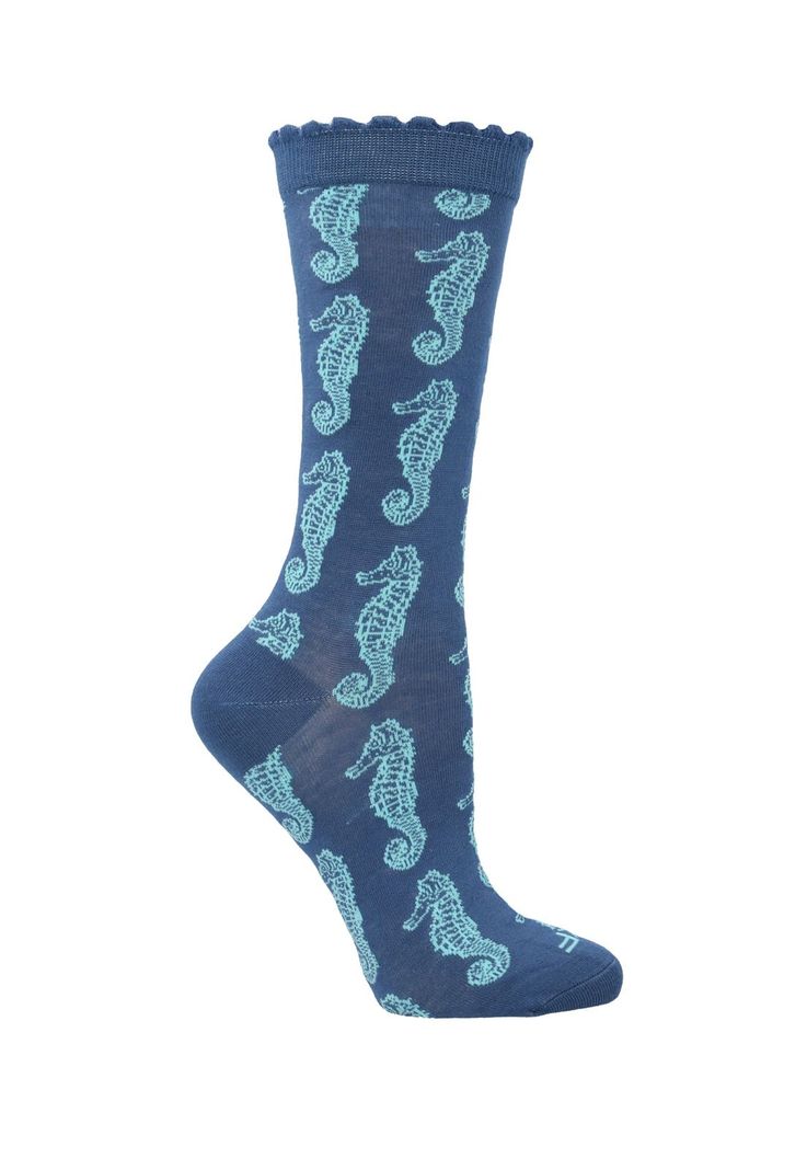 Calcetin Azul St Seahorse Mujer-0