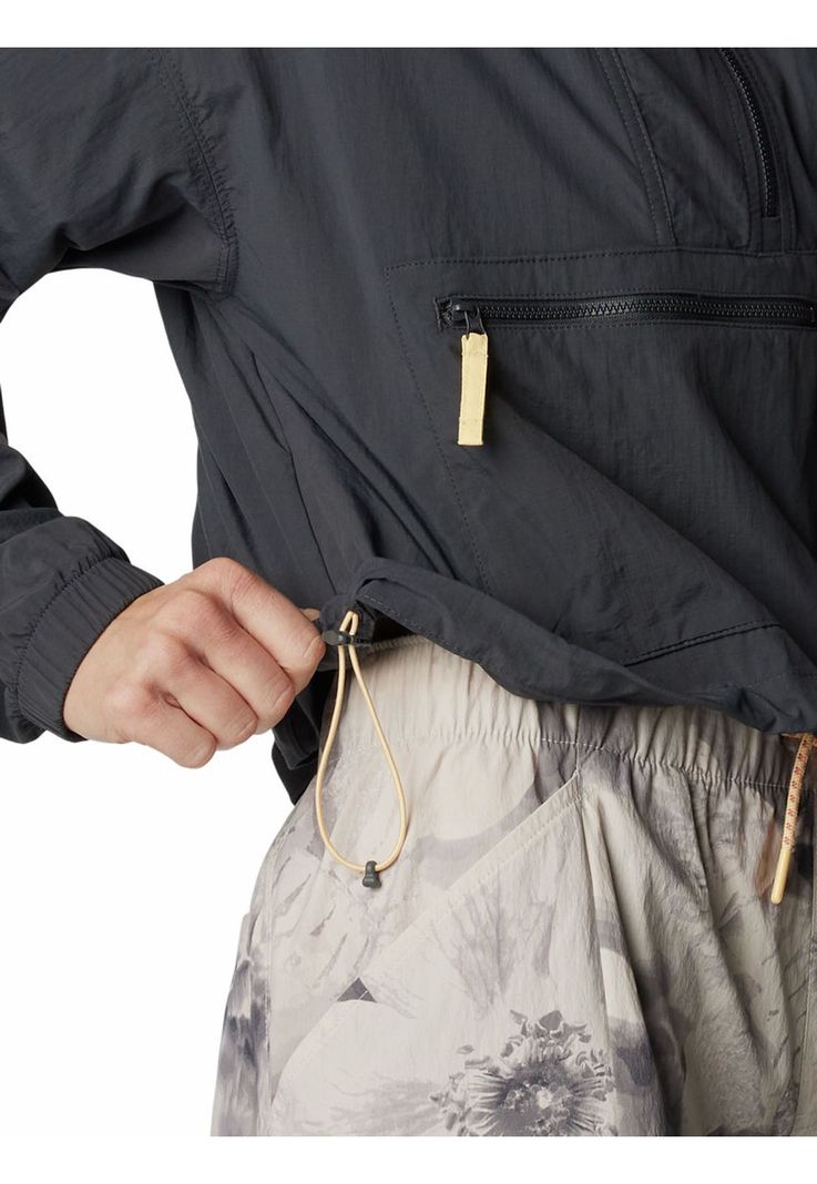 Cortaviento Mujer Painted Peak Cropped Gris-4