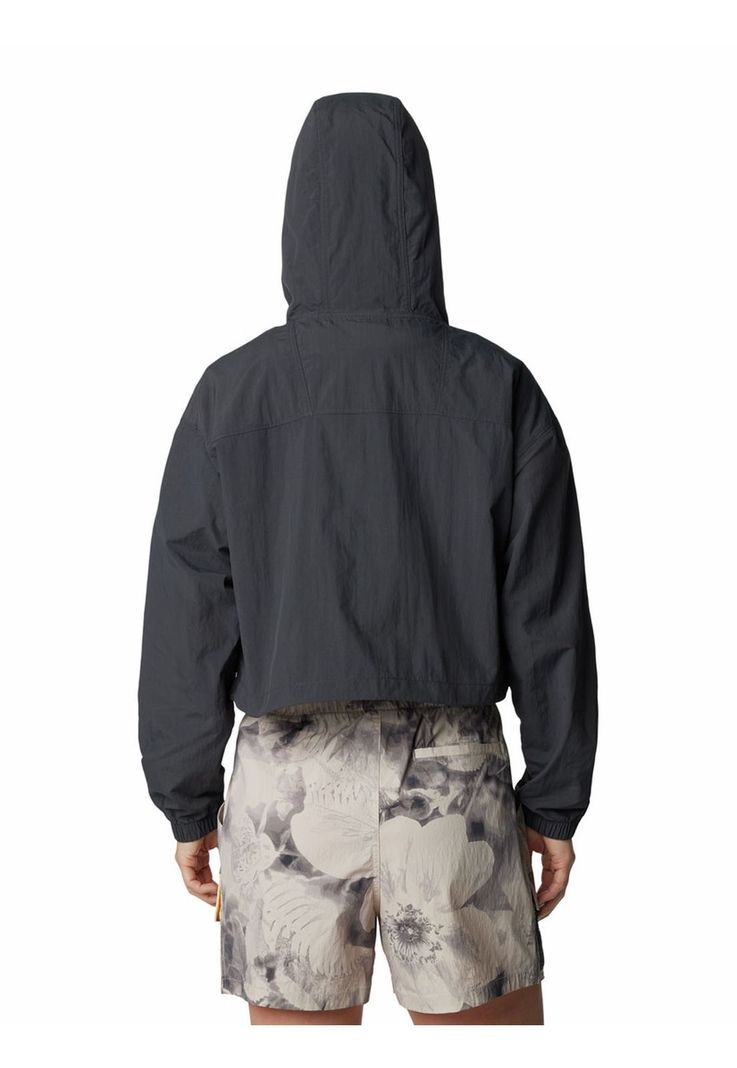 Cortaviento Mujer Painted Peak Cropped Gris-7