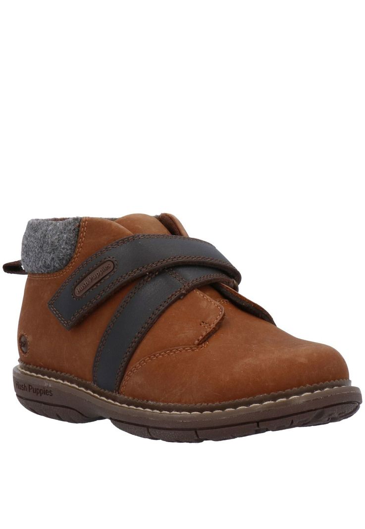 Botin Cuero Niño New Run Ii Café-0