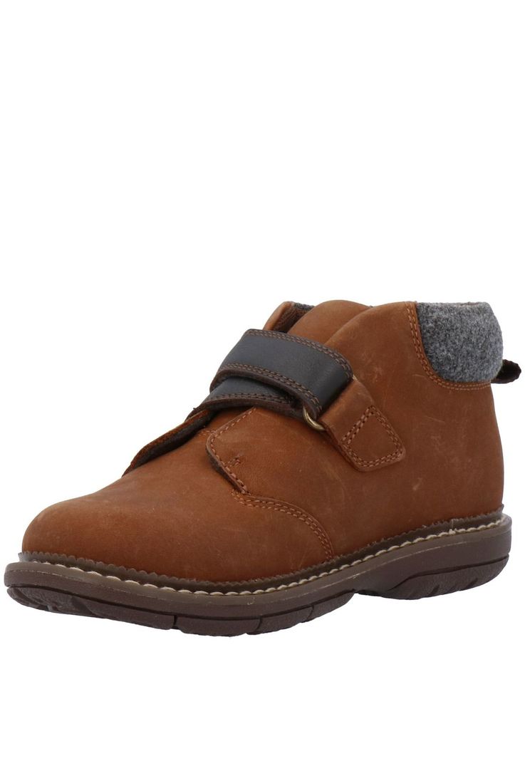 Botin Cuero Niño New Run Ii Café-3
