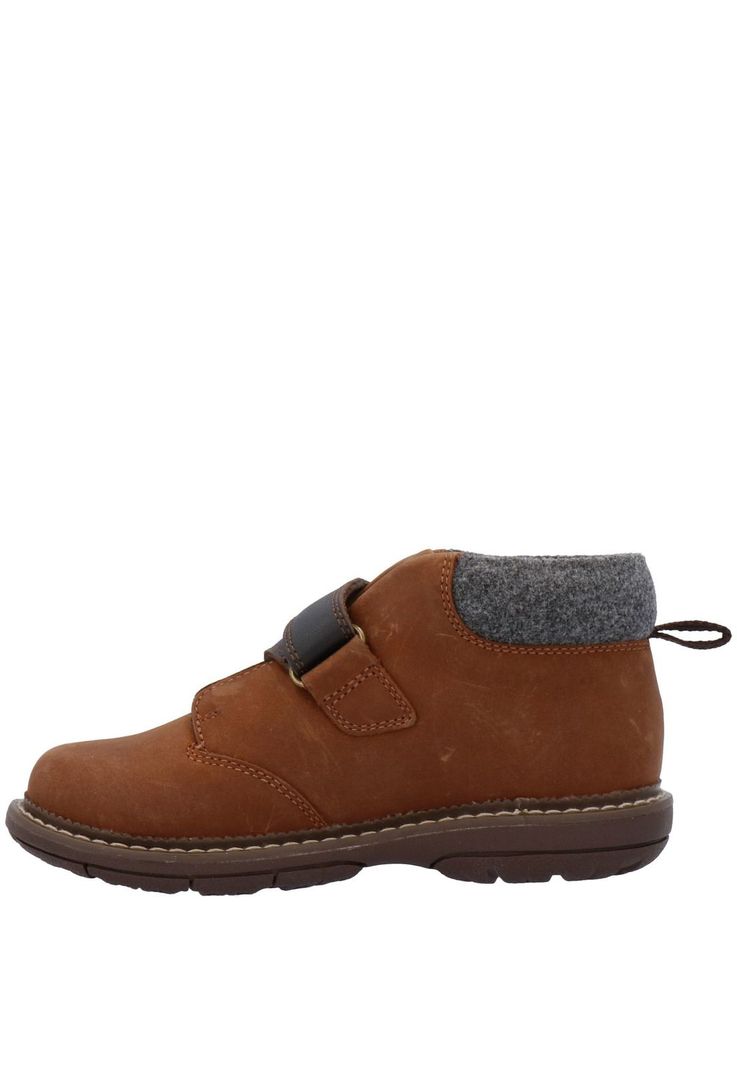 Botin Cuero Niño New Run Ii Café-4