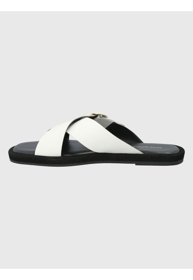 Sandalia Cuero Blanco Mujer Bernard -4
