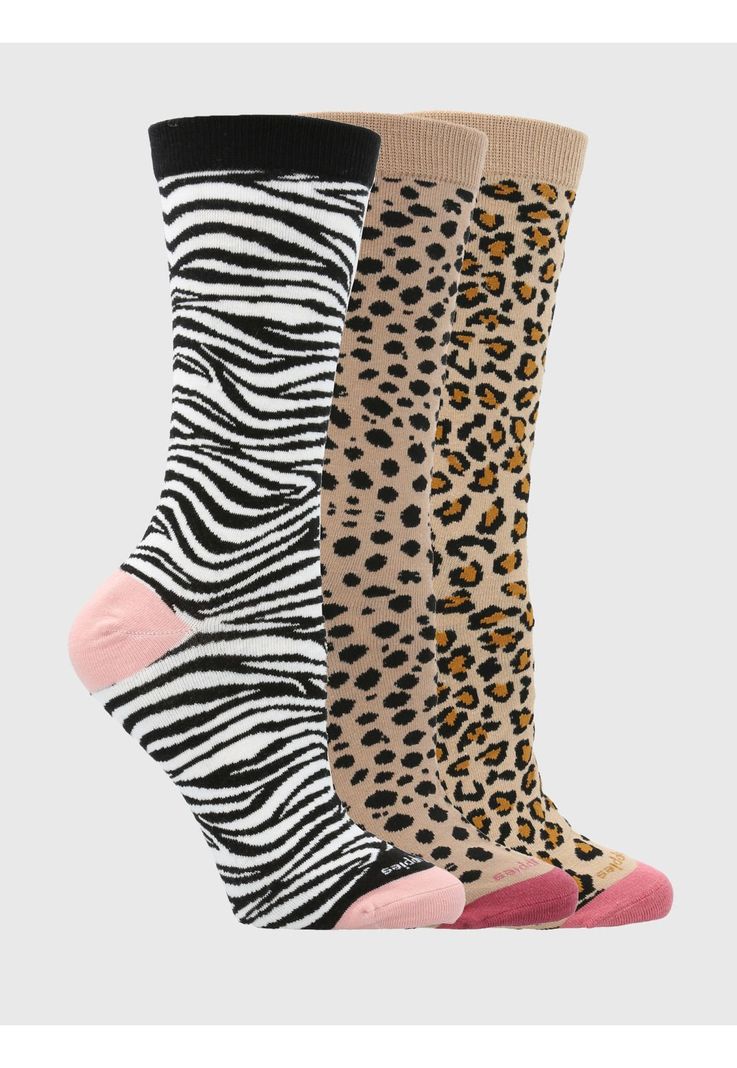 Pack 3 Calcetines Crema Gift Print Mujer-3