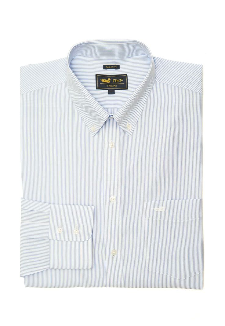 Camisa Libre De Arrugas Hombre WF Azul-0