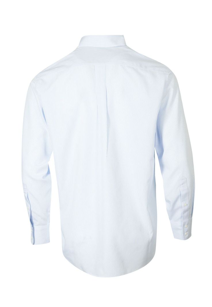 Camisa Libre De Arrugas Hombre WF Azul-3