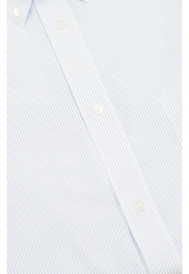 Camisa Libre De Arrugas Hombre WF Azul-4
