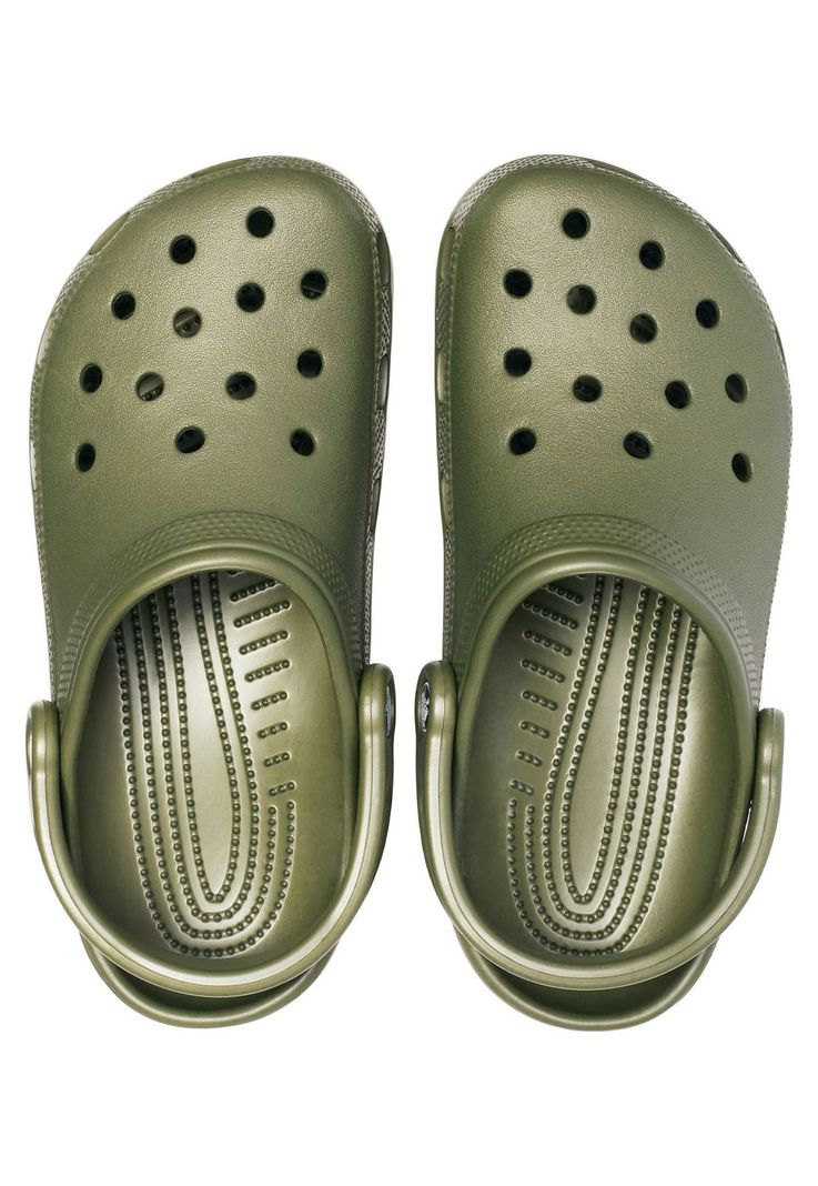 Zueco Crocs Hombre Classic Clog Verde Militar-3