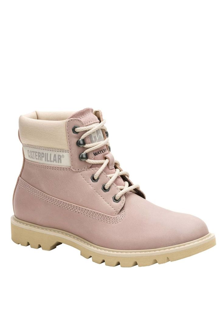 Botin Impermeable Cuero Mujer Colorado Palo Rosa-0
