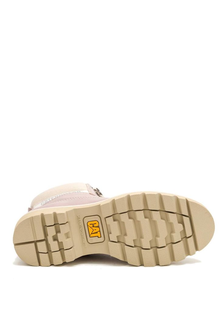 Botin Impermeable Cuero Mujer Colorado Palo Rosa-7