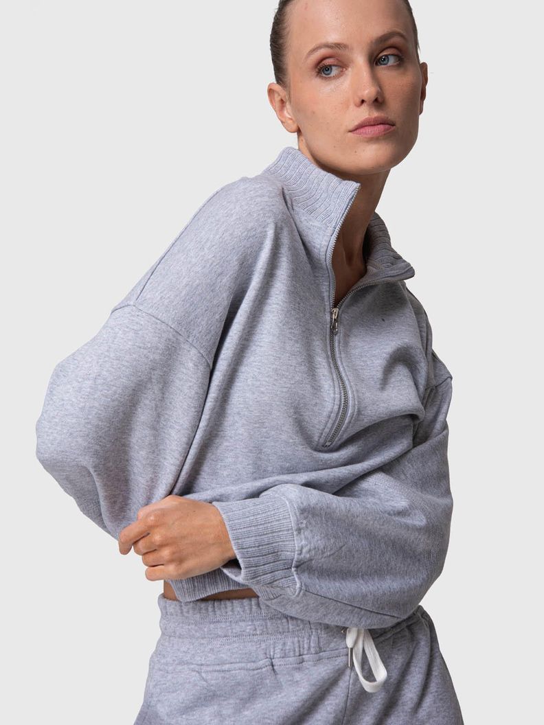 Poleron Mujer Lia Rec Gris