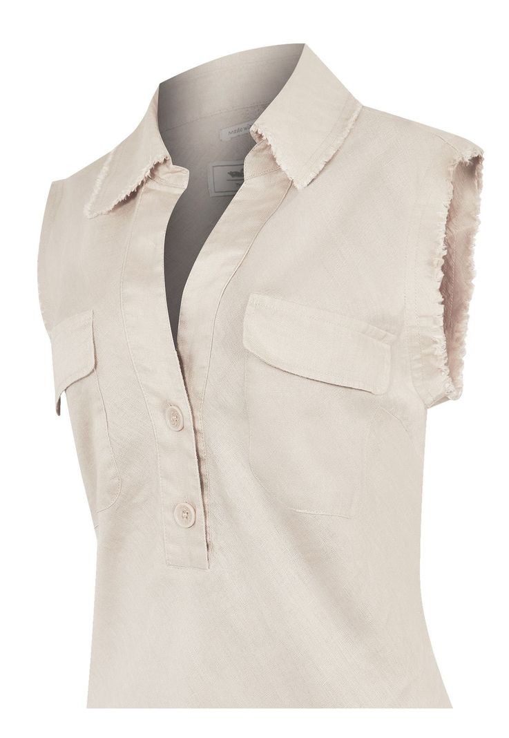 vestido Lino Orgánico Beige Moai Mujer -3