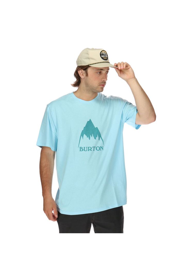 Polera M/C Vertical Mountain Celeste