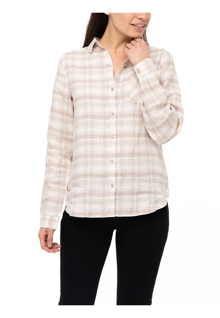 Blusa Lino Orgánico Marina Beige Mujer-4