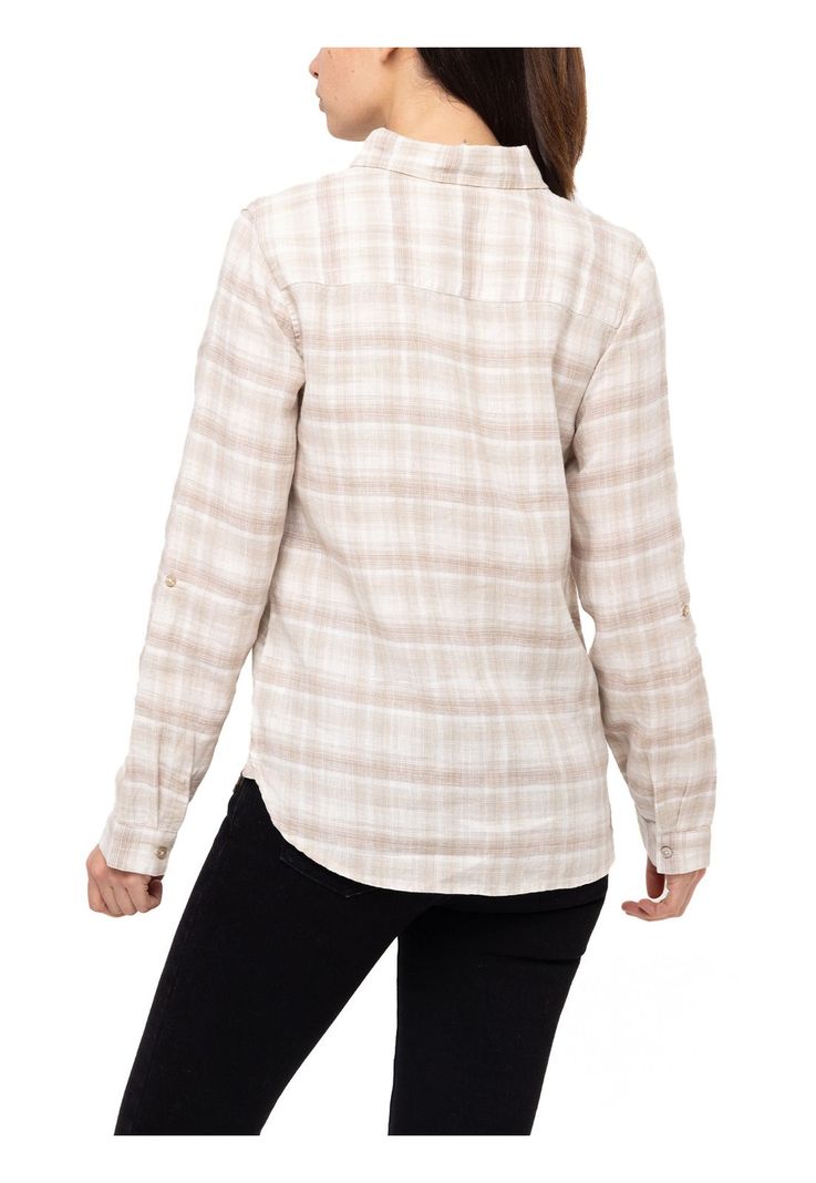 Blusa Lino Orgánico Marina Beige Mujer-5