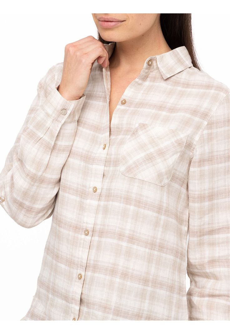 Blusa Lino Orgánico Marina Beige Mujer-6