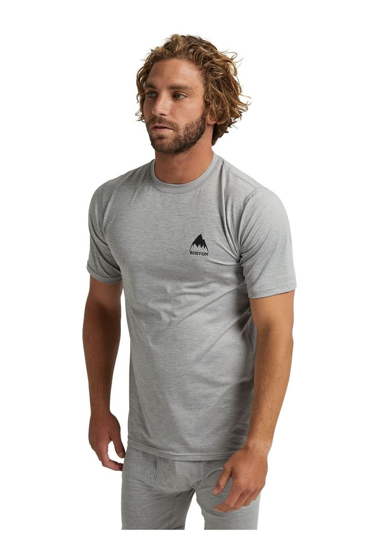 Primera Capa Polera M/C Ltwt Hombre Gris Burton-0